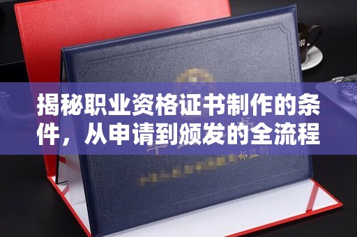 定海揭秘职业资格证书制作的条件，从申请到颁发的全流程解析