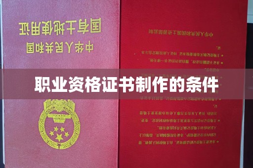 定海职业资格证书制作的条件