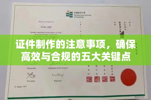 定海证件制作的注意事项，确保高效与合规的五大关键点